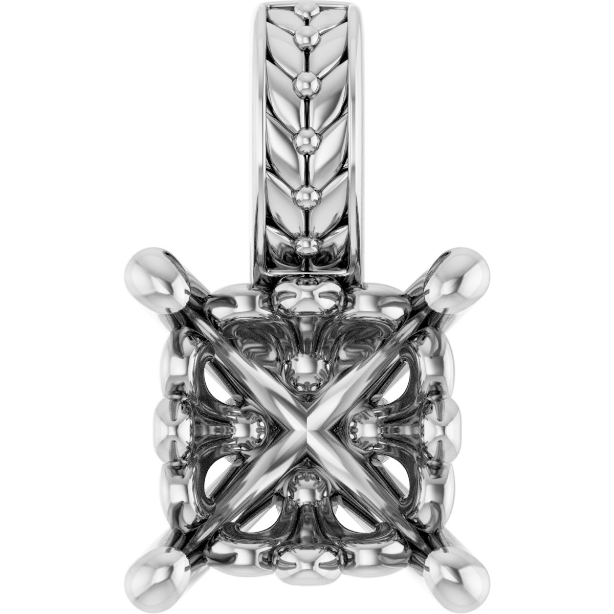 Floral-Inspired Solitaire Pendant
