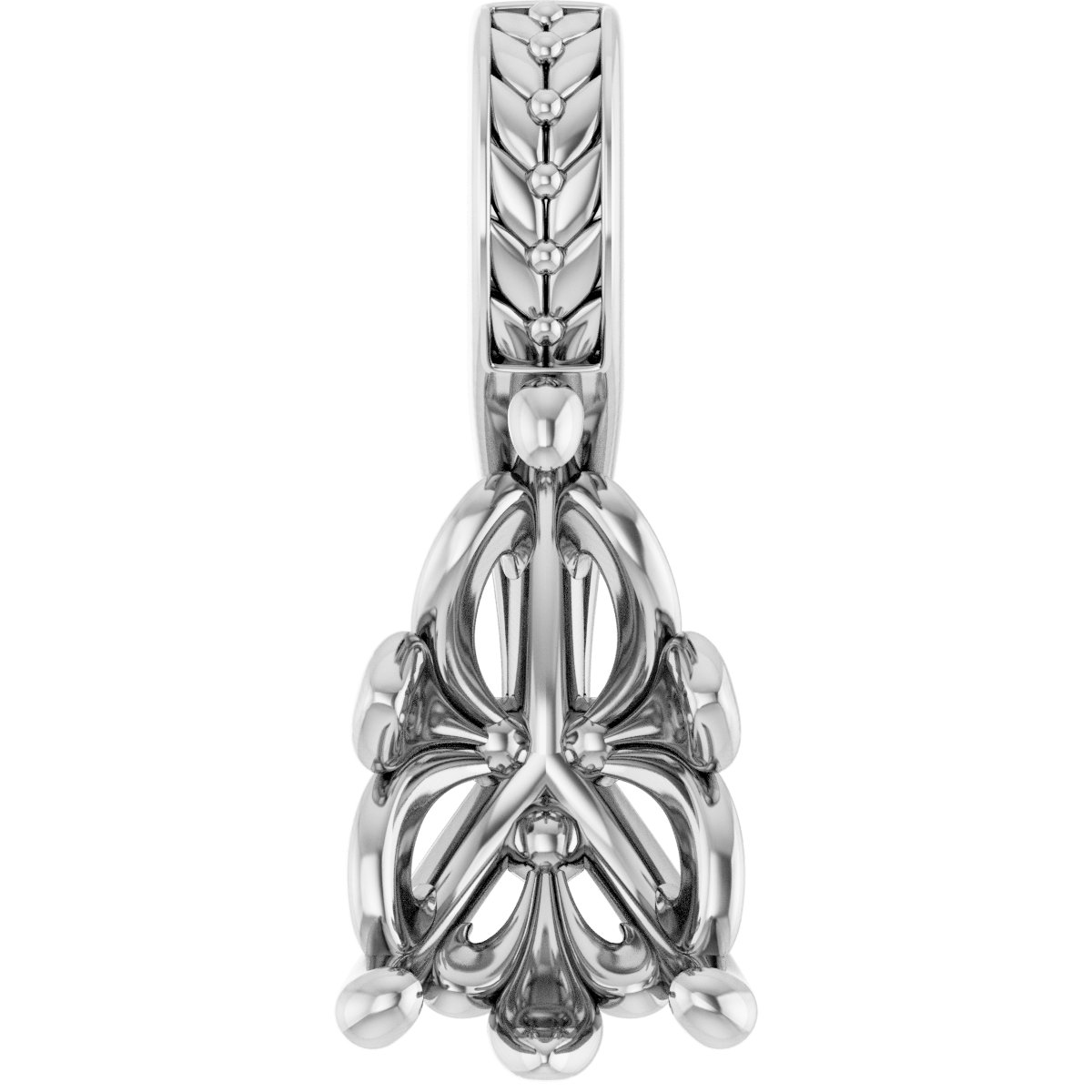 Floral-Inspired Solitaire Pendant