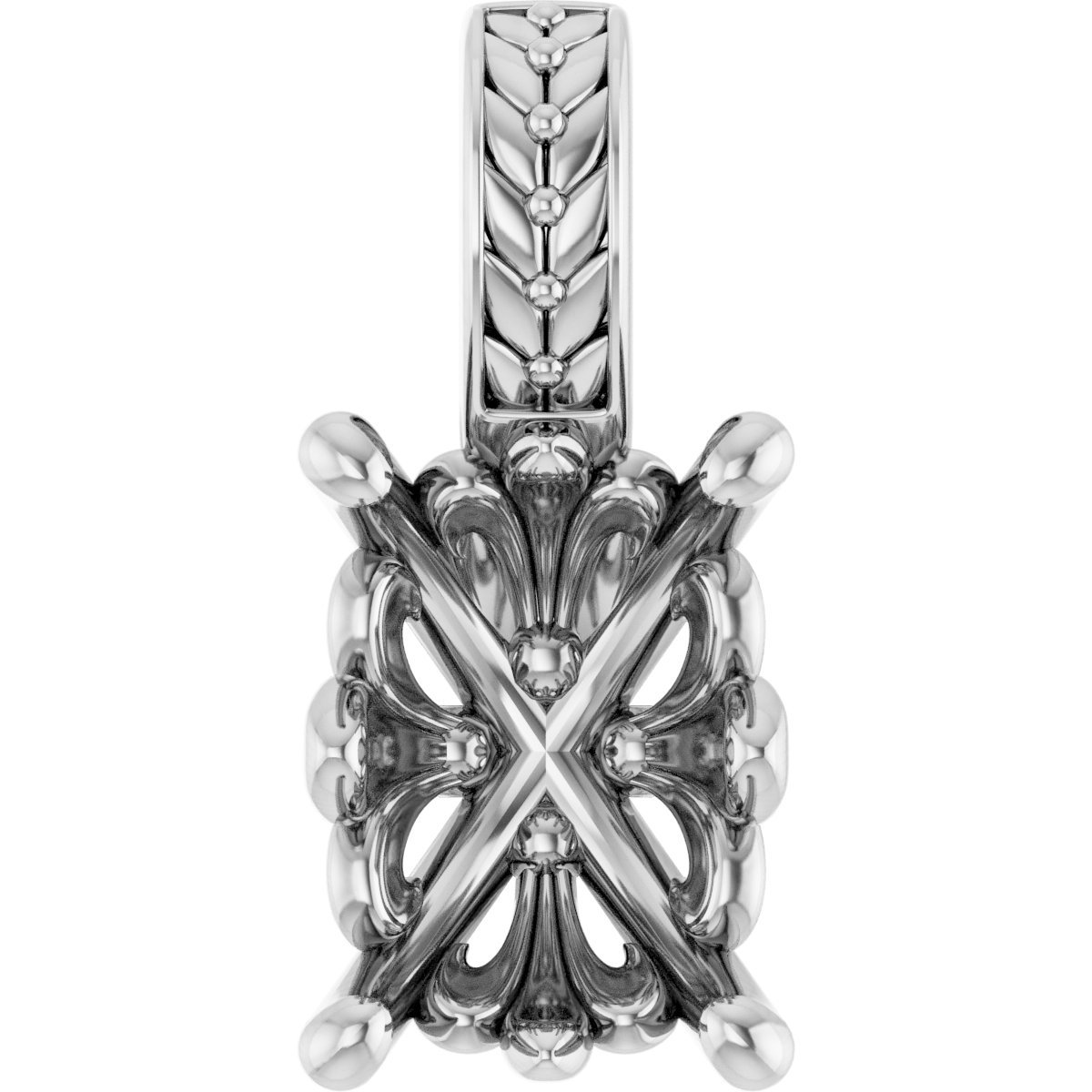 Floral-Inspired Solitaire Pendant