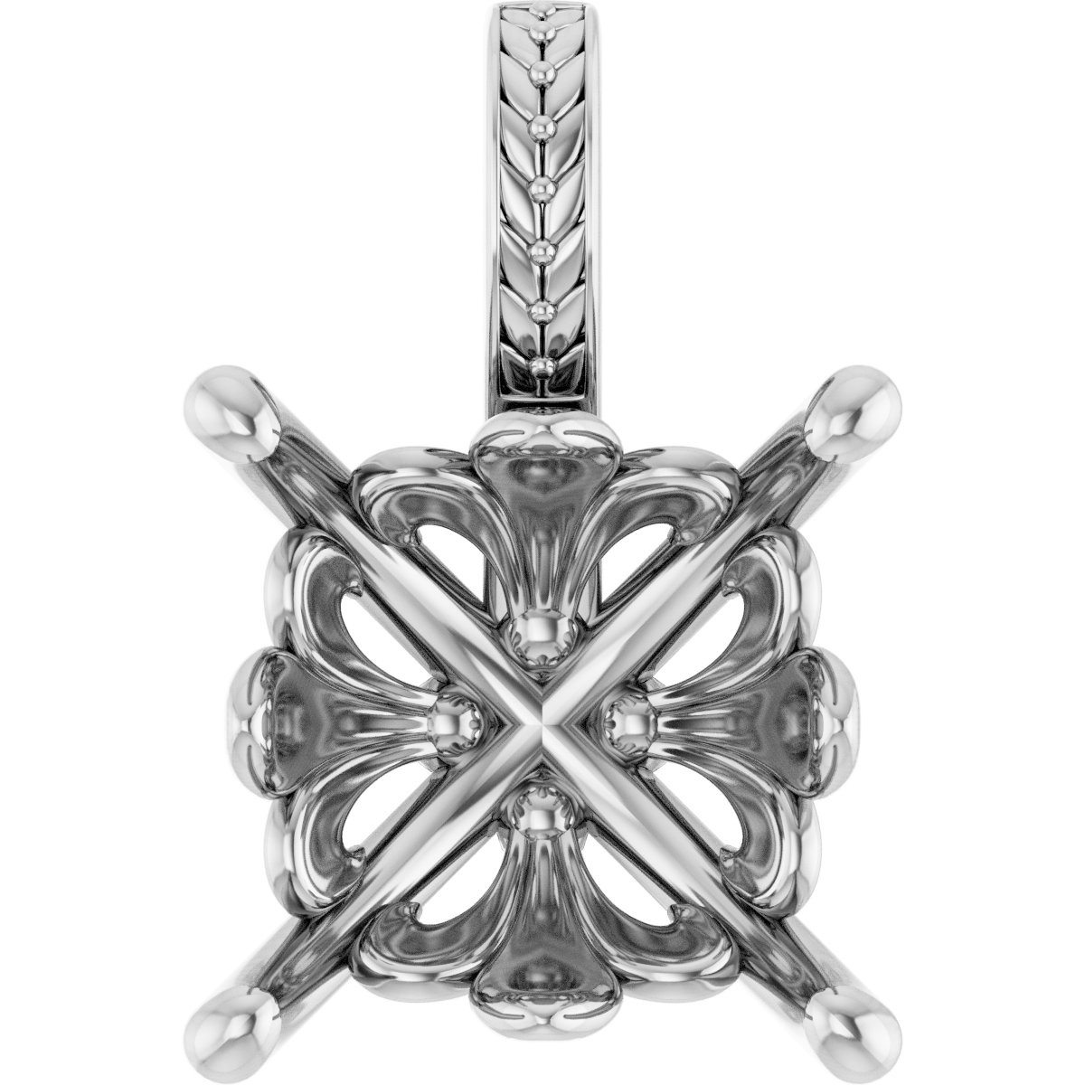 Floral-Inspired Solitaire Pendant