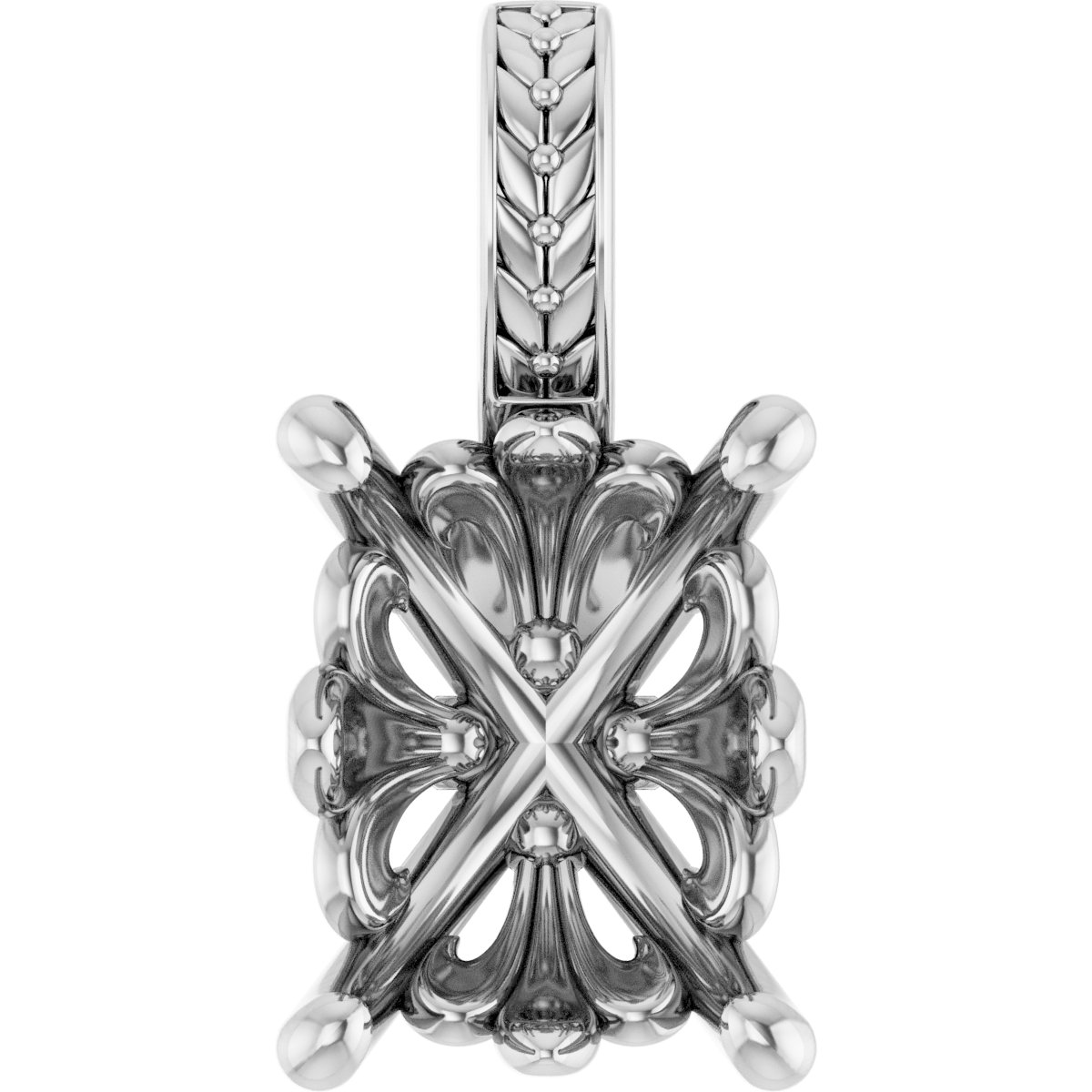 Floral-Inspired Solitaire Pendant