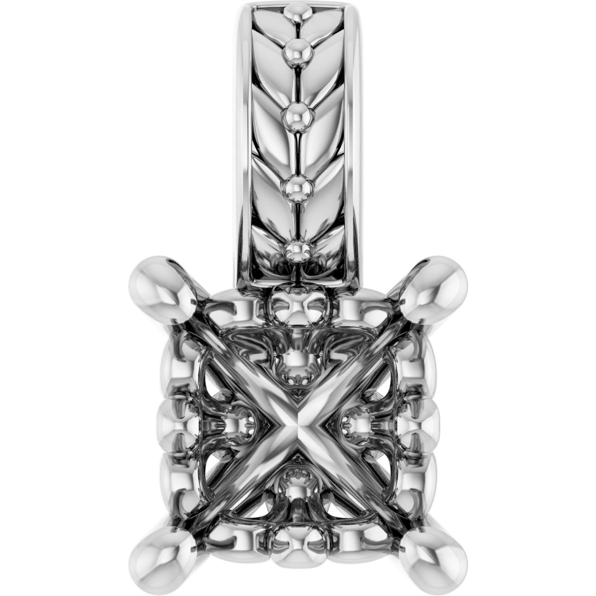 Floral-Inspired Solitaire Pendant