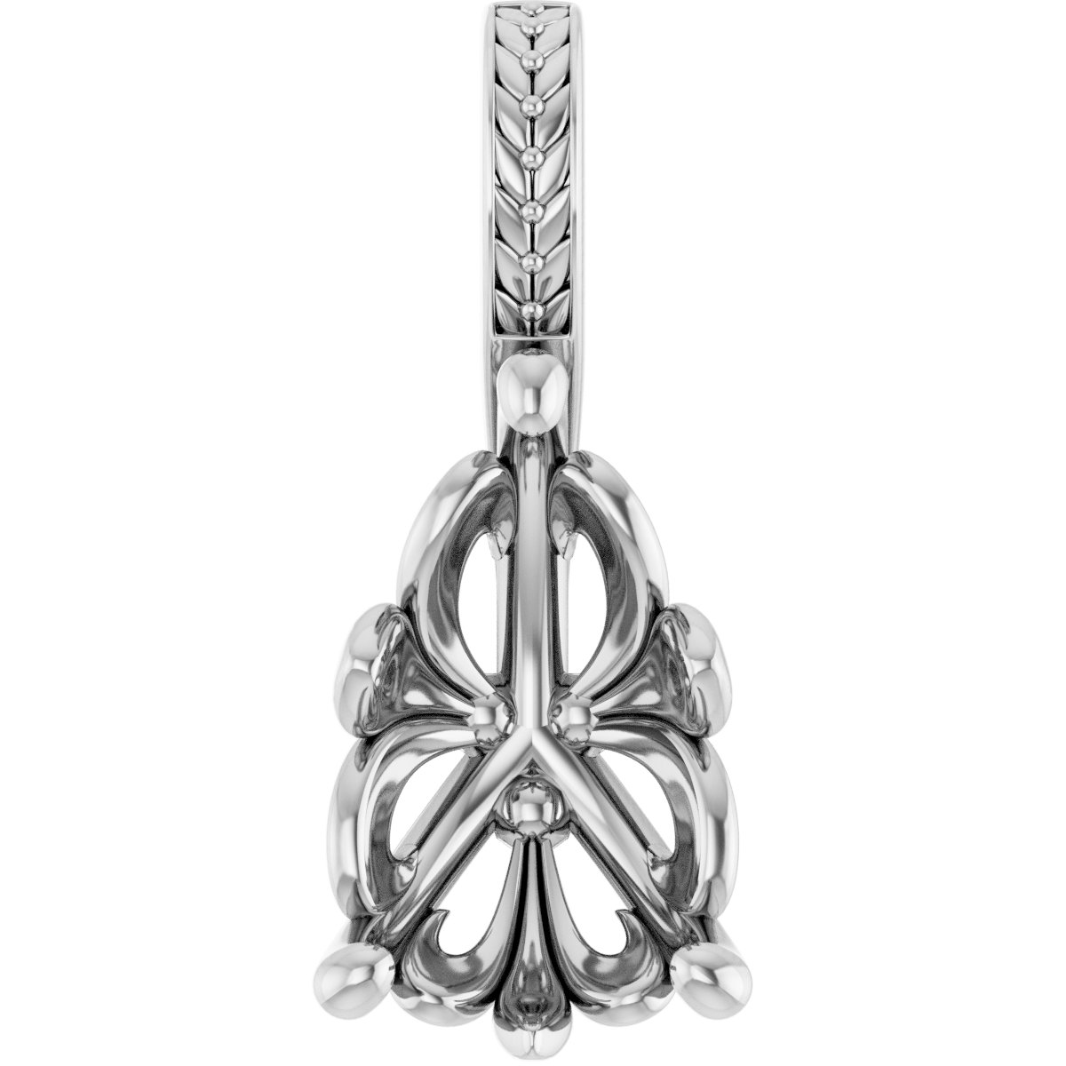 Floral-Inspired Solitaire Pendant