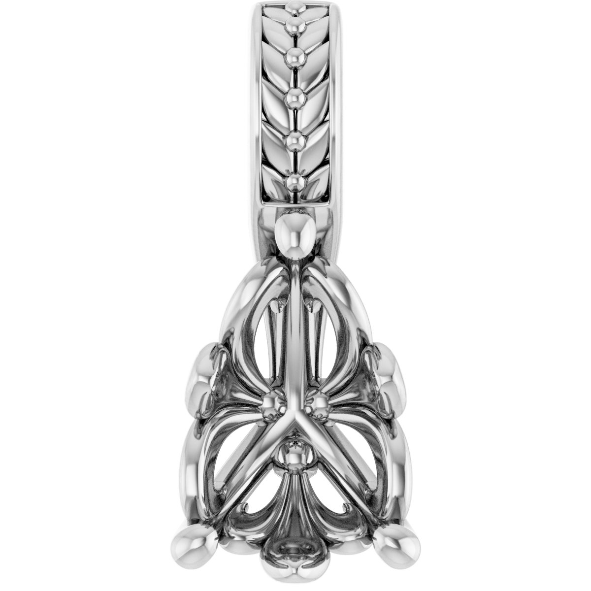 Floral-Inspired Solitaire Pendant
