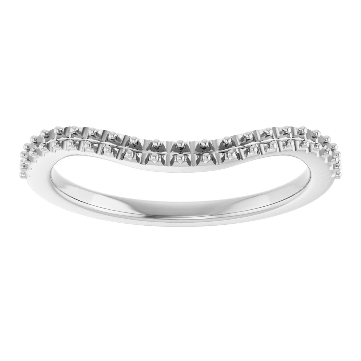 Band Mounting for 6x4 mm Emerald Ring view 3