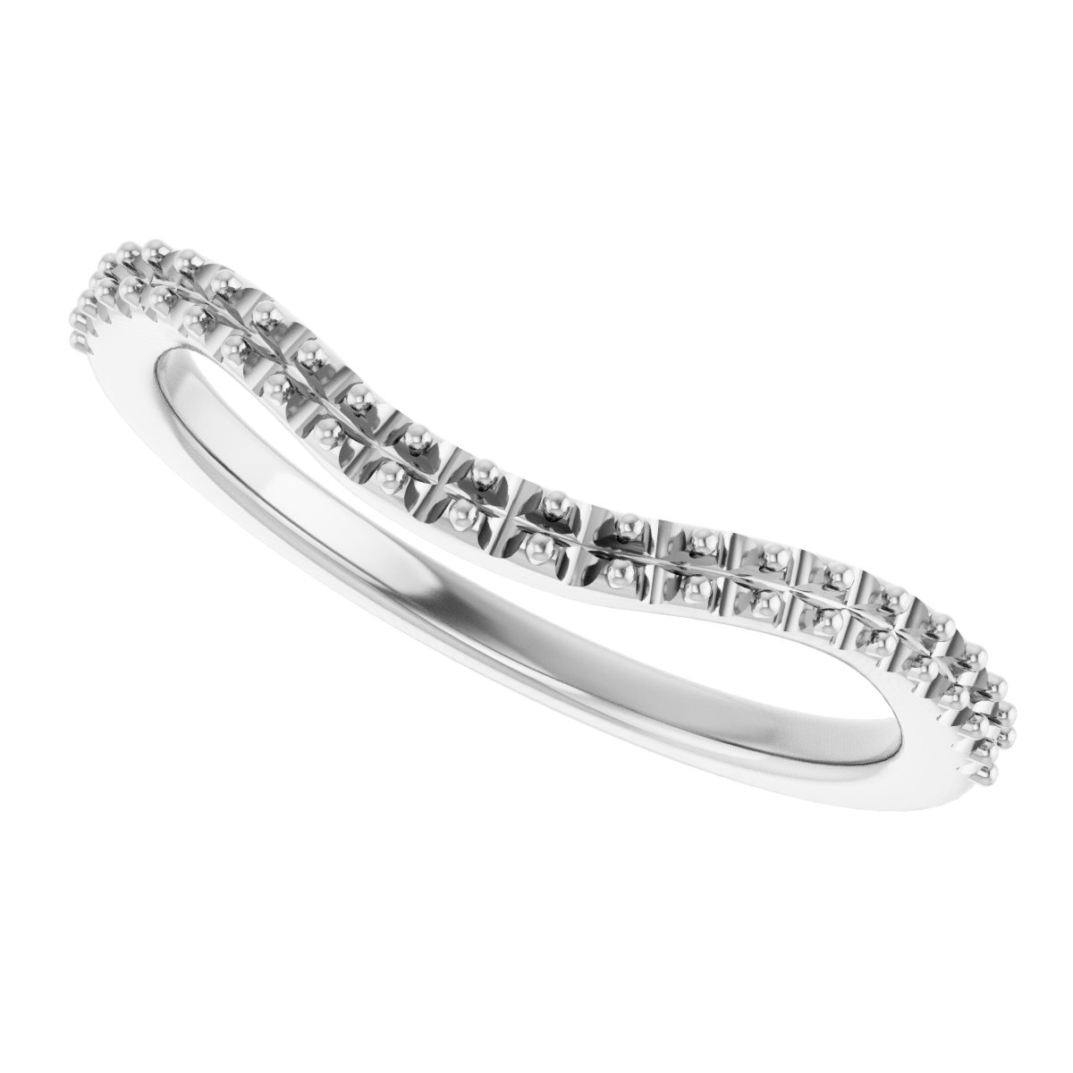 Band Mounting for 6x4 mm Emerald Ring view 5