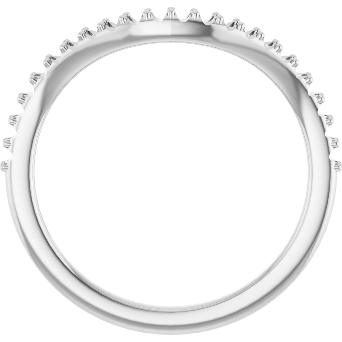 Band Mounting for 6x4 mm Emerald Ring view 2