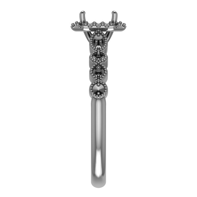 9x7 mm Emerald Engagement Ring Mounting view 4