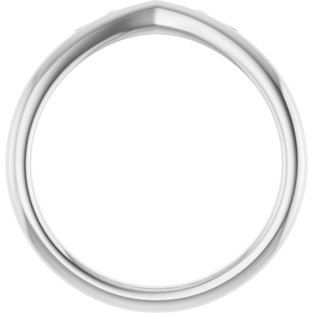 14K White Crown Ring  