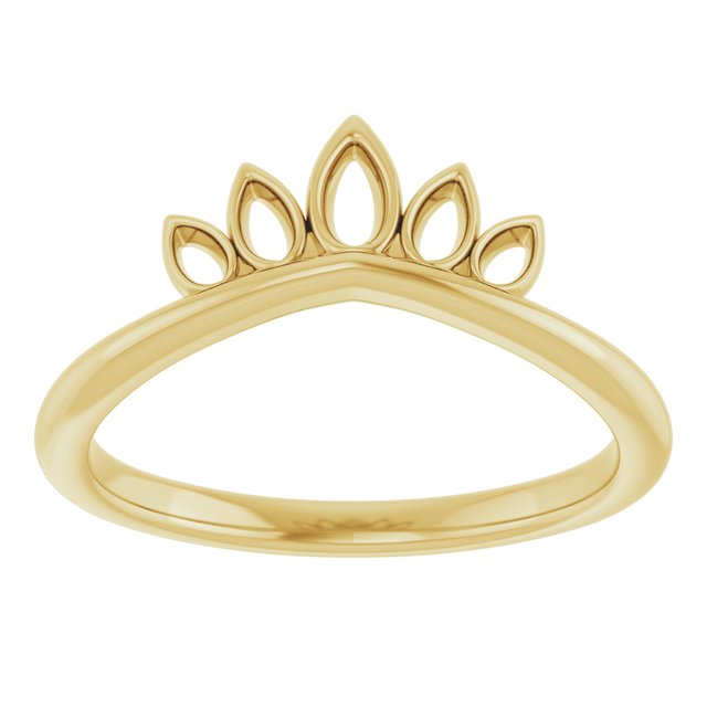 14K Yellow Crown Ring  