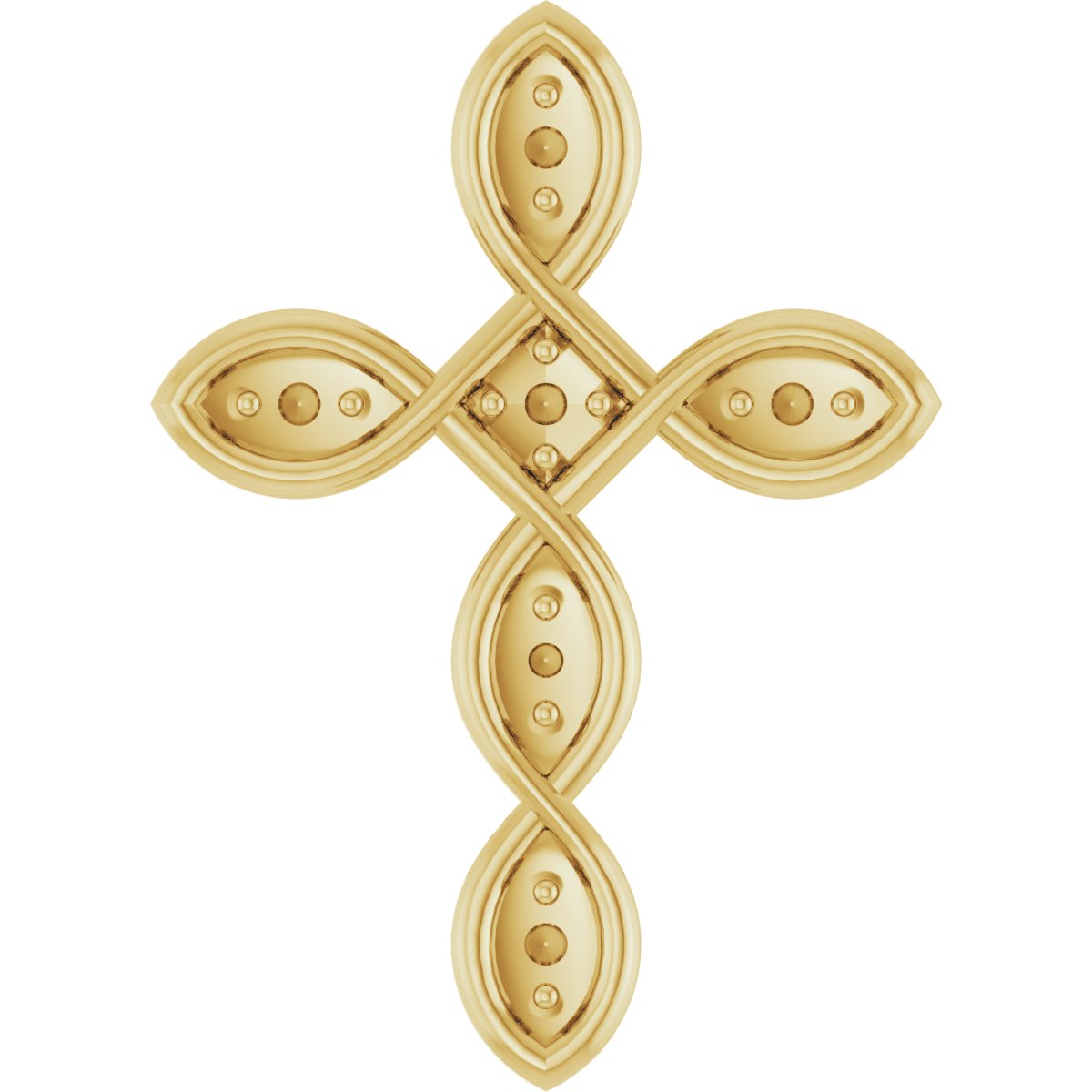 14K Yellow .08 CTW Natural Diamond Cross Pendant  