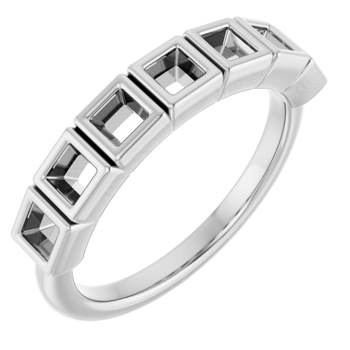Bezel-Set Seven-Stone Anniversary Band