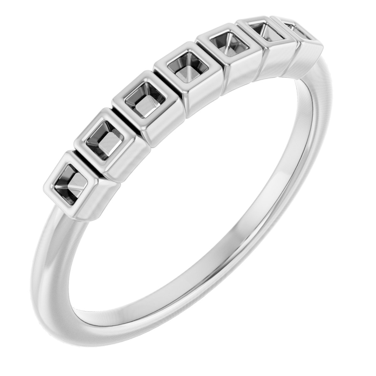 Bezel-Set Seven-Stone Anniversary Band