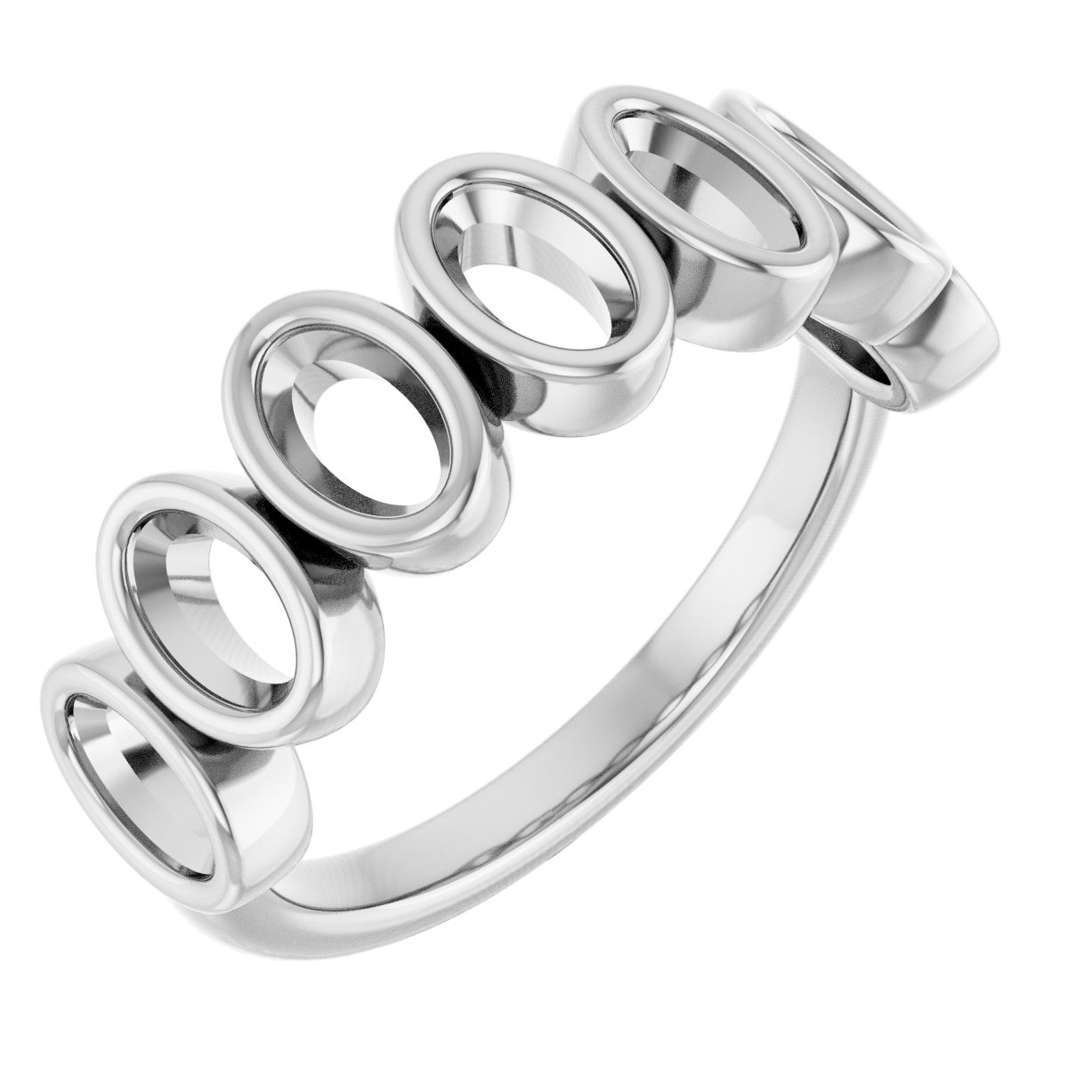 Bezel-Set Seven-Stone Anniversary Band