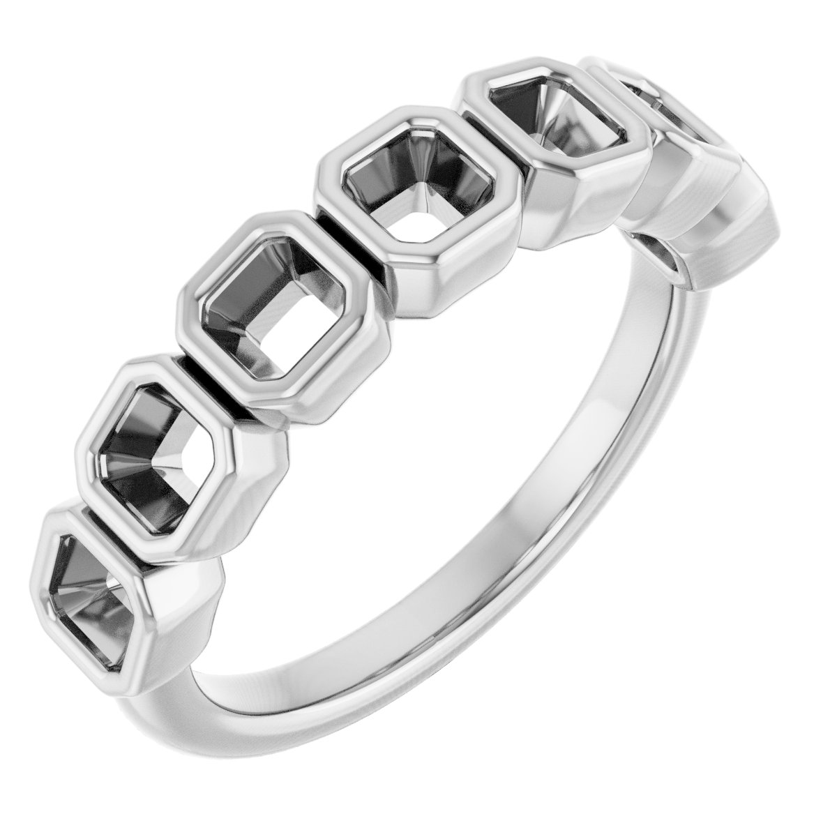 Bezel-Set Seven-Stone Anniversary Band