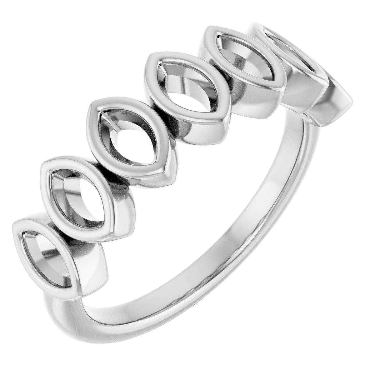 Bezel-Set Seven-Stone Anniversary Band