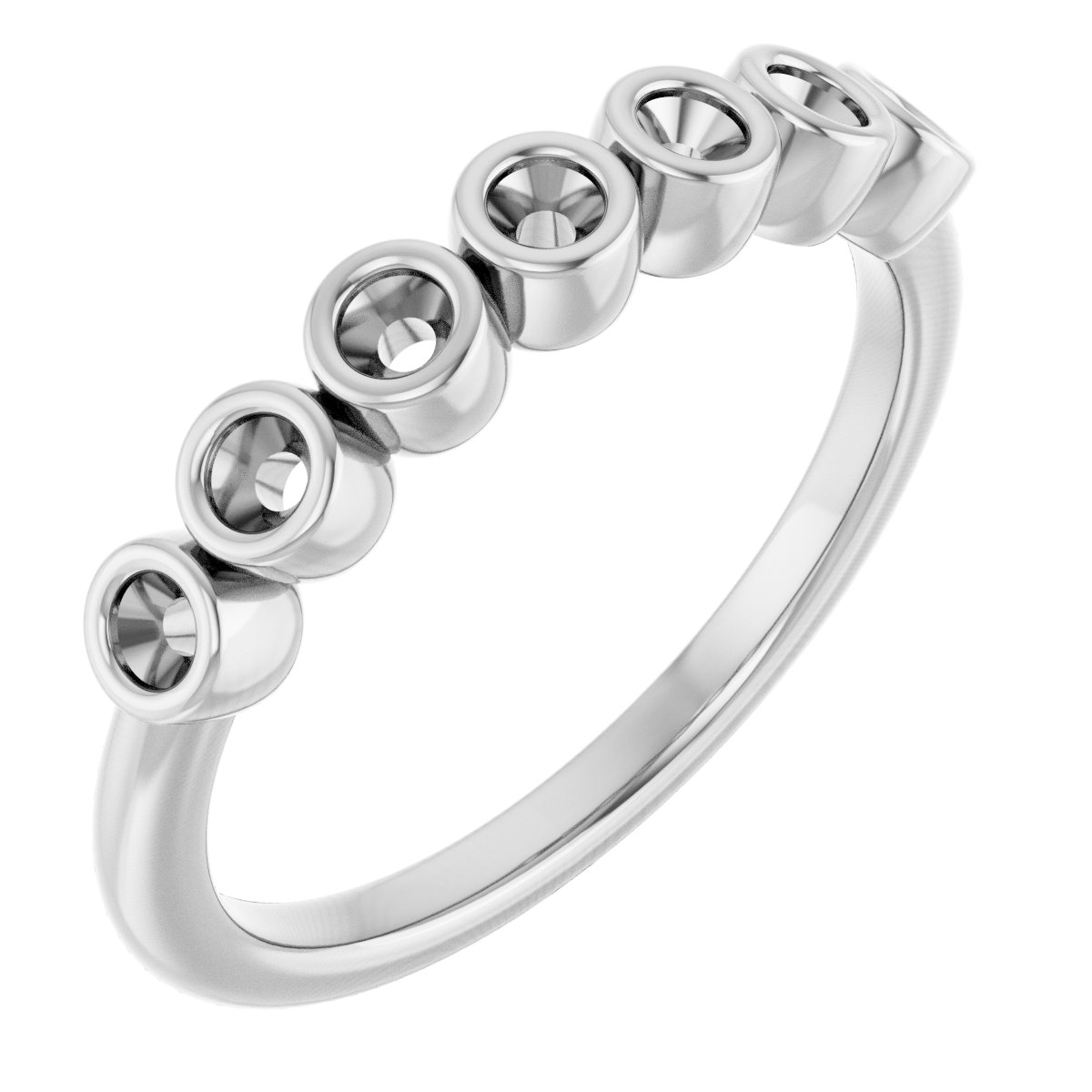 Bezel-Set Seven-Stone Anniversary Band