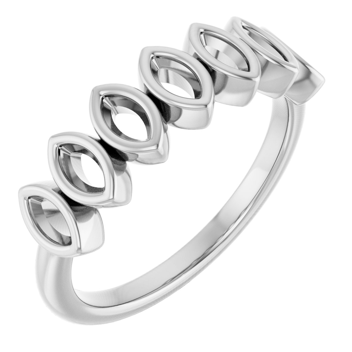 Bezel-Set Seven-Stone Anniversary Band