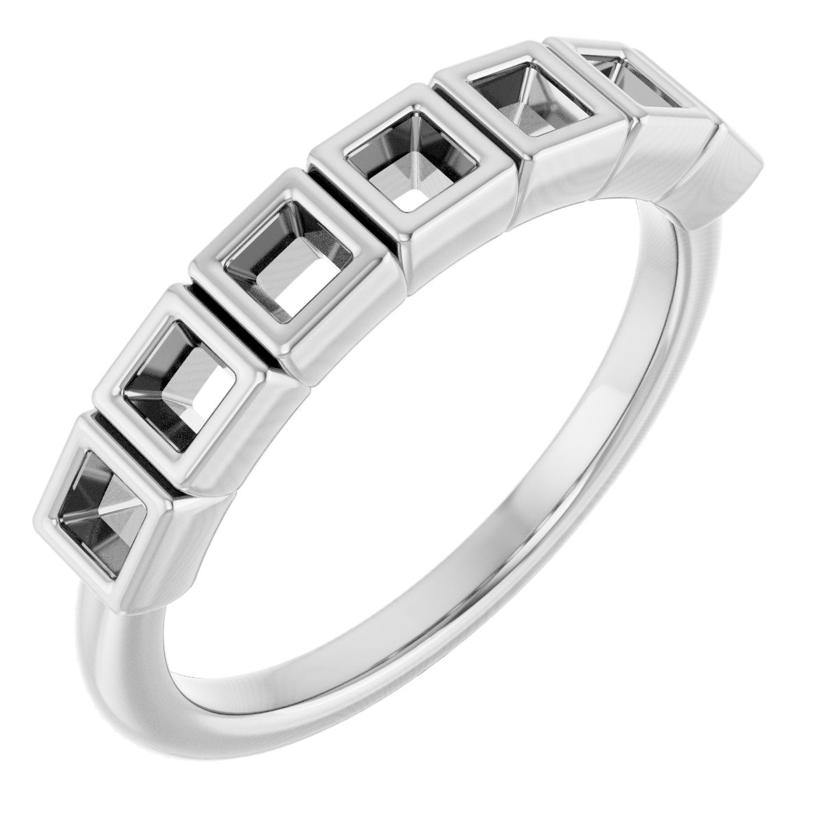 Bezel-Set Seven-Stone Anniversary Band