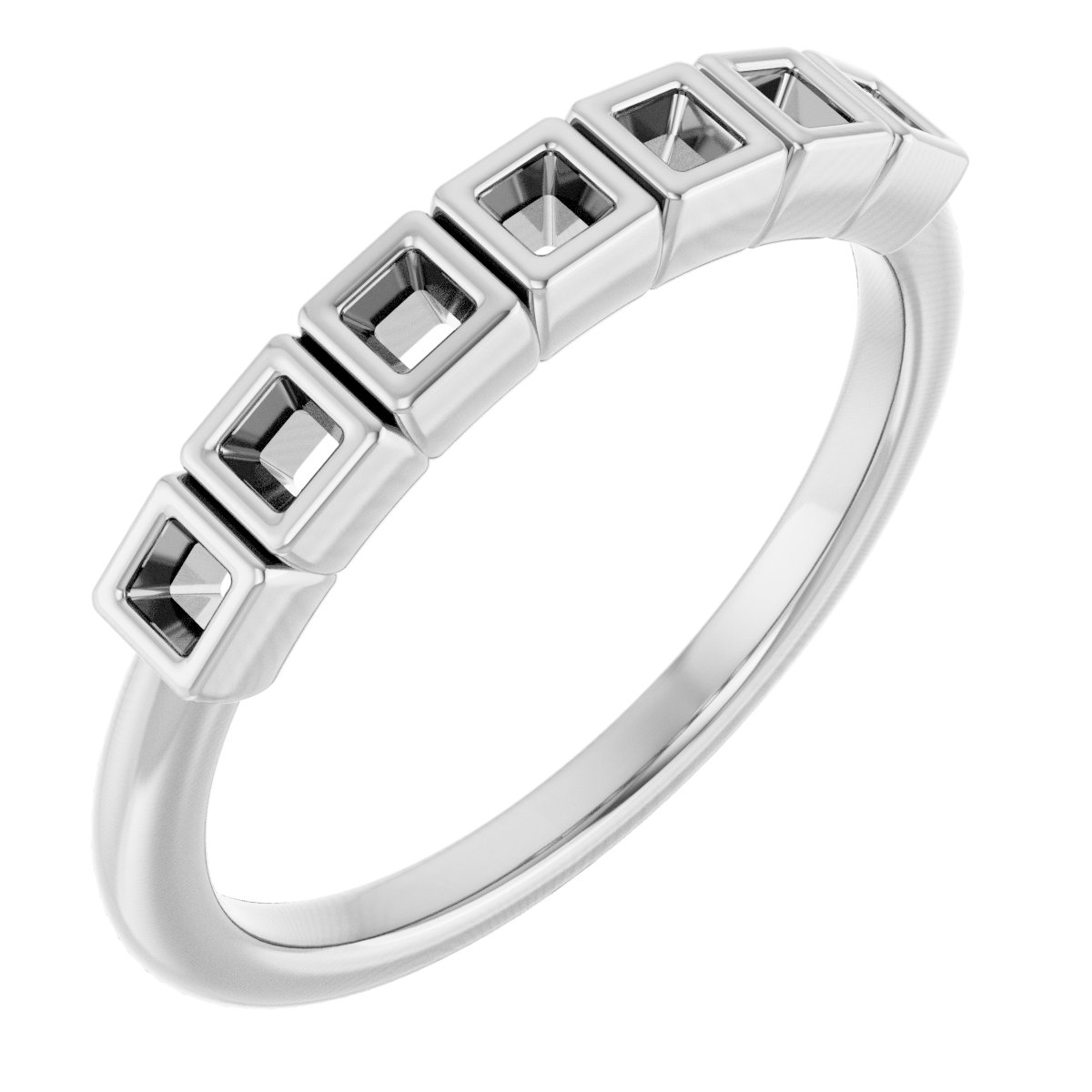Bezel-Set Seven-Stone Anniversary Band