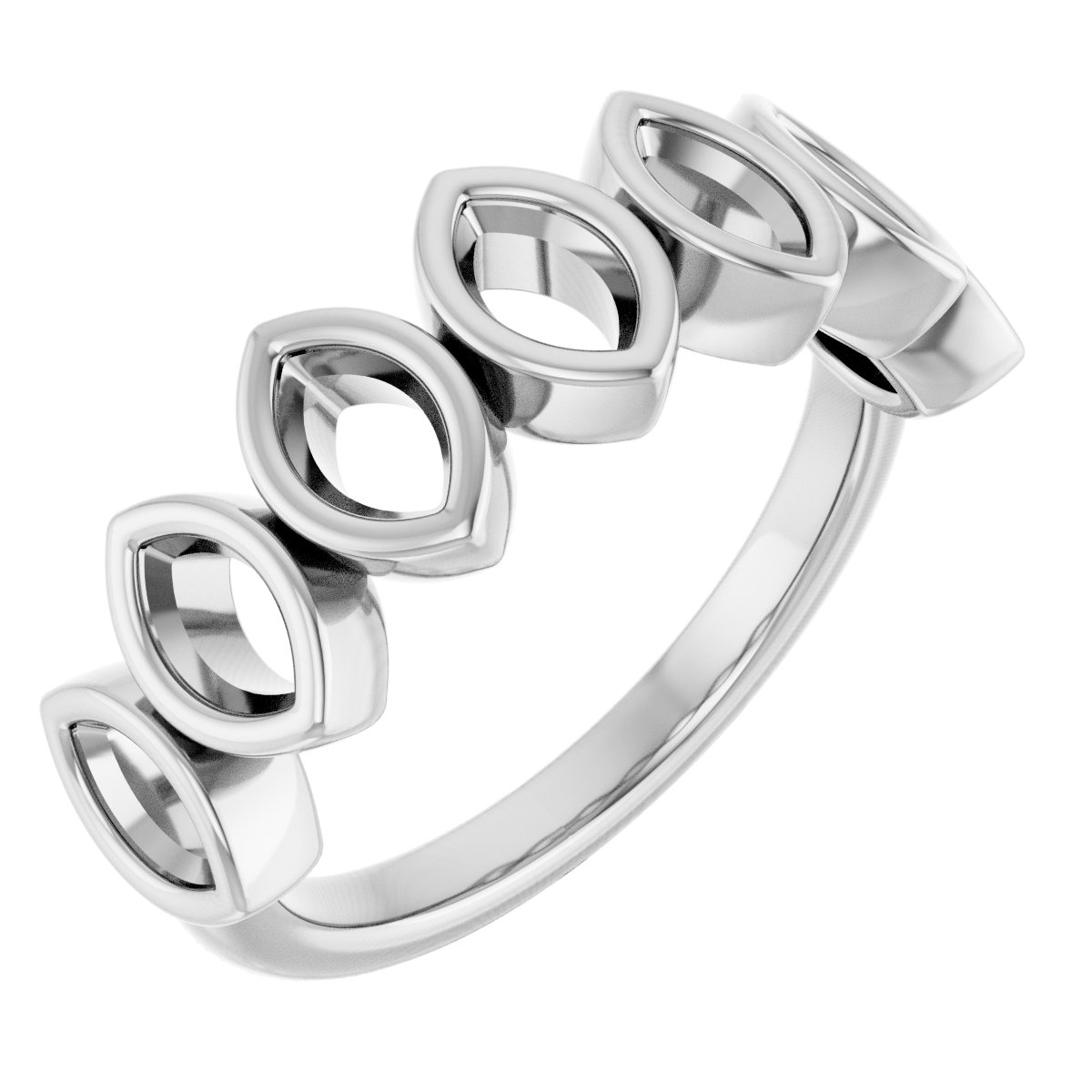 Bezel-Set Seven-Stone Anniversary Band