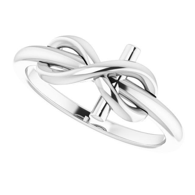 Sterling Silver Infinity-Inspired Cross Ring