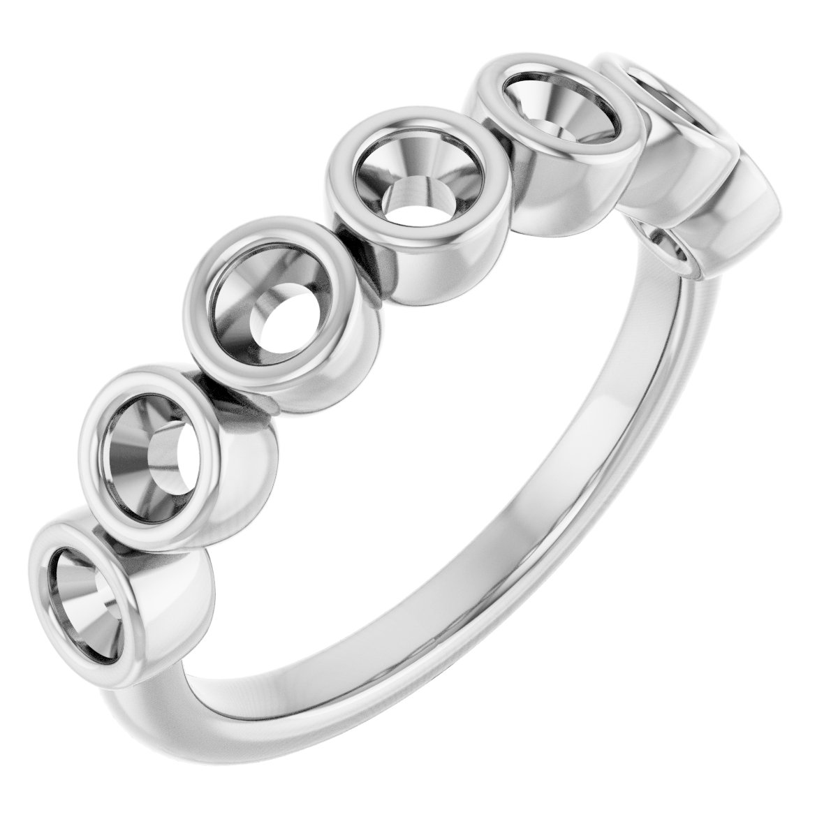 Bezel-Set Seven-Stone Anniversary Band