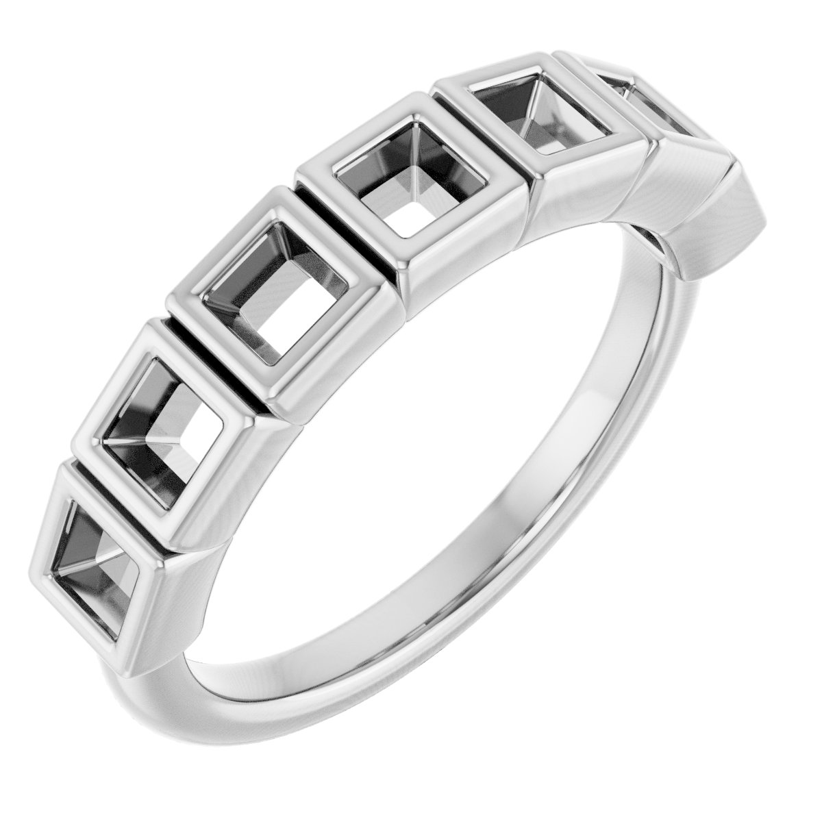 Bezel-Set Seven-Stone Anniversary Band