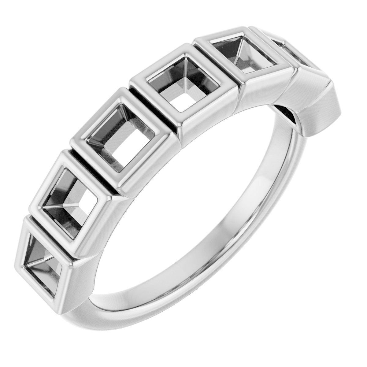 Bezel-Set Seven-Stone Anniversary Band