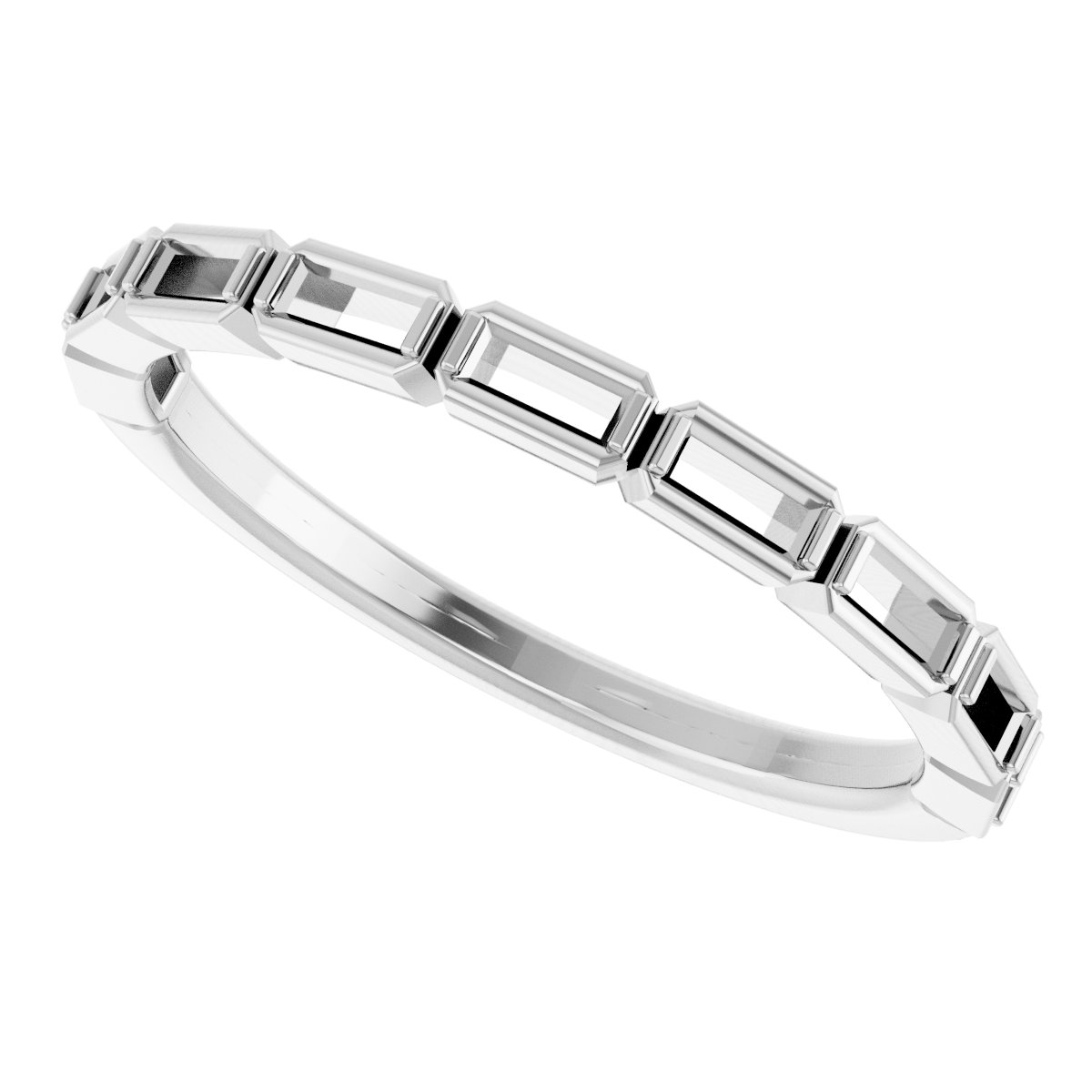 14K White 1/4 CTW Anniversary Band