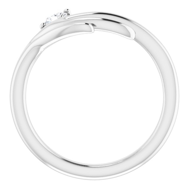 14K White 1/6 CTW Natural Diamond Ring  
