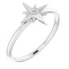 14K White .03 CT Diamond Star Ring Ref. 13697296