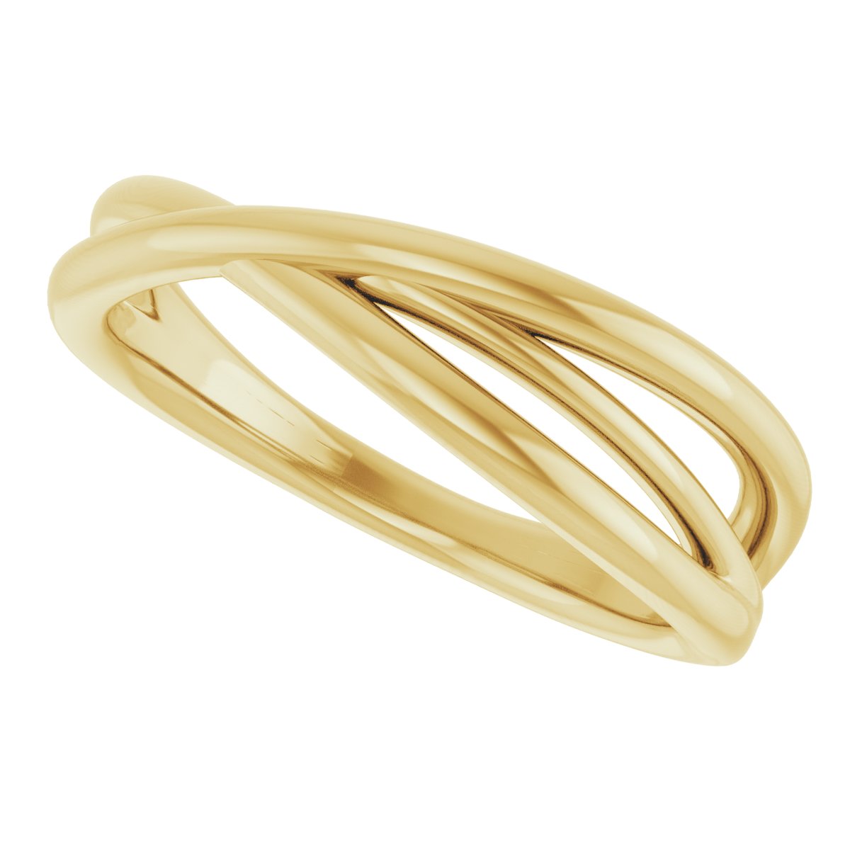 14K Yellow Criss-Cross Ring