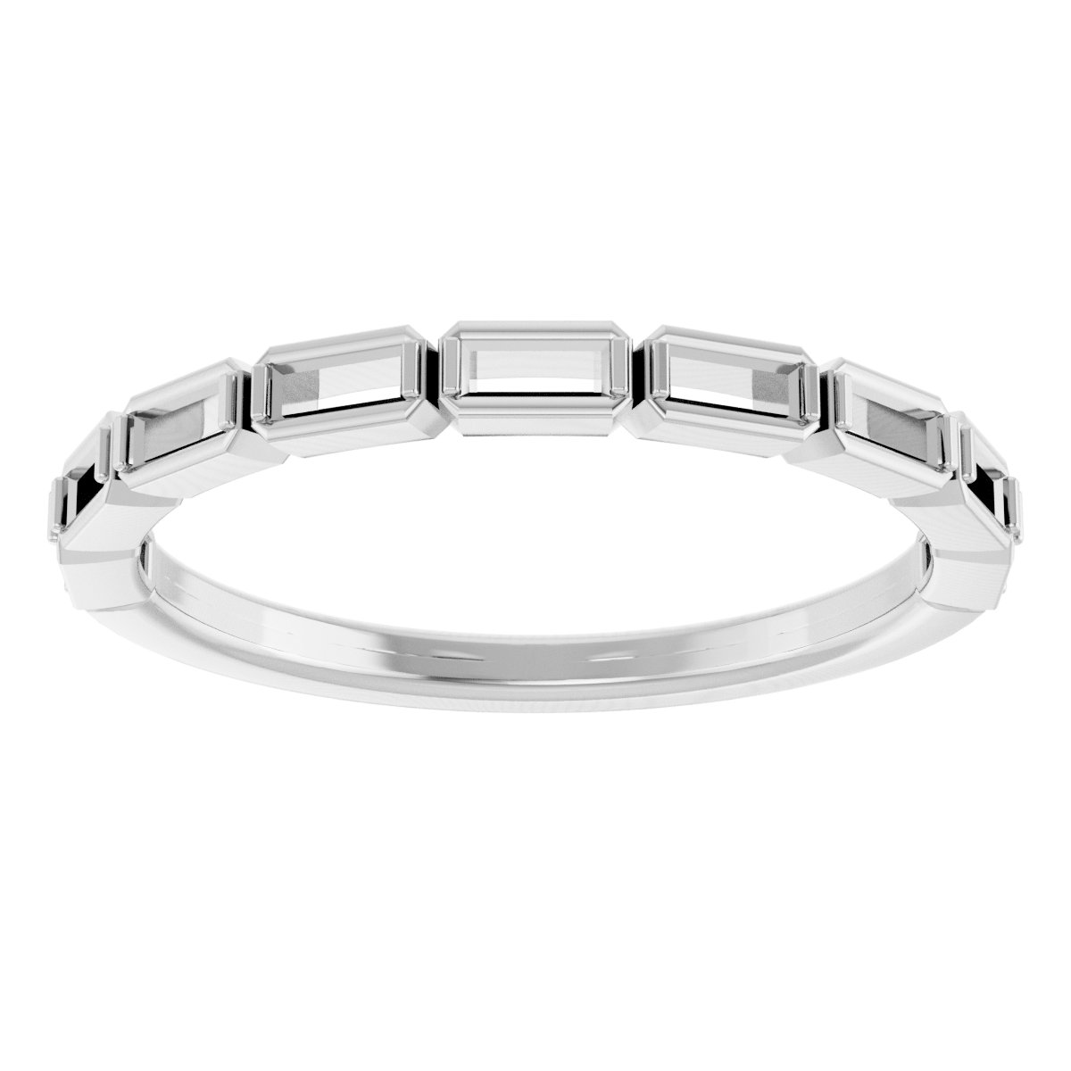 14K White 1/4 CTW Anniversary Band