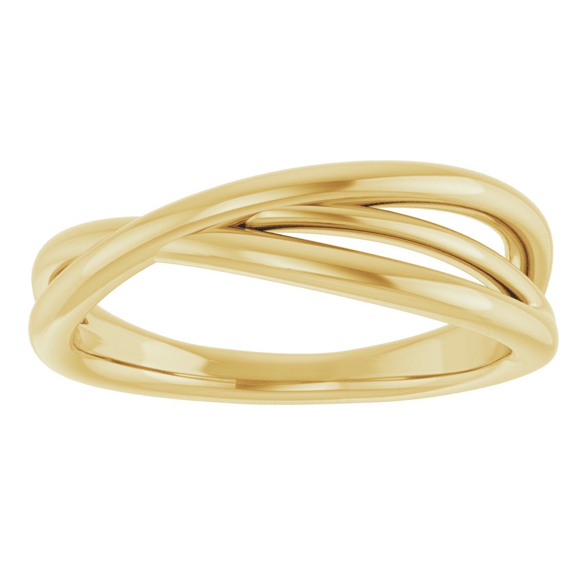 14K Yellow Criss-Cross Ring