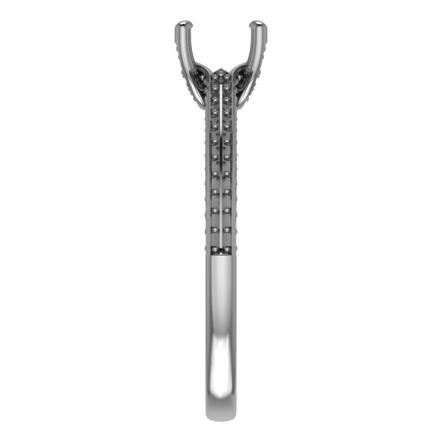 6.5 mm Square Engagement Ring Mounting view 4