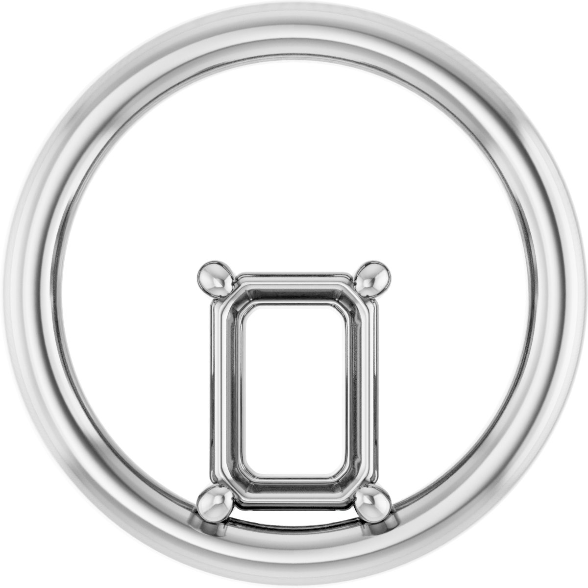 Solitaire Circle Pendant