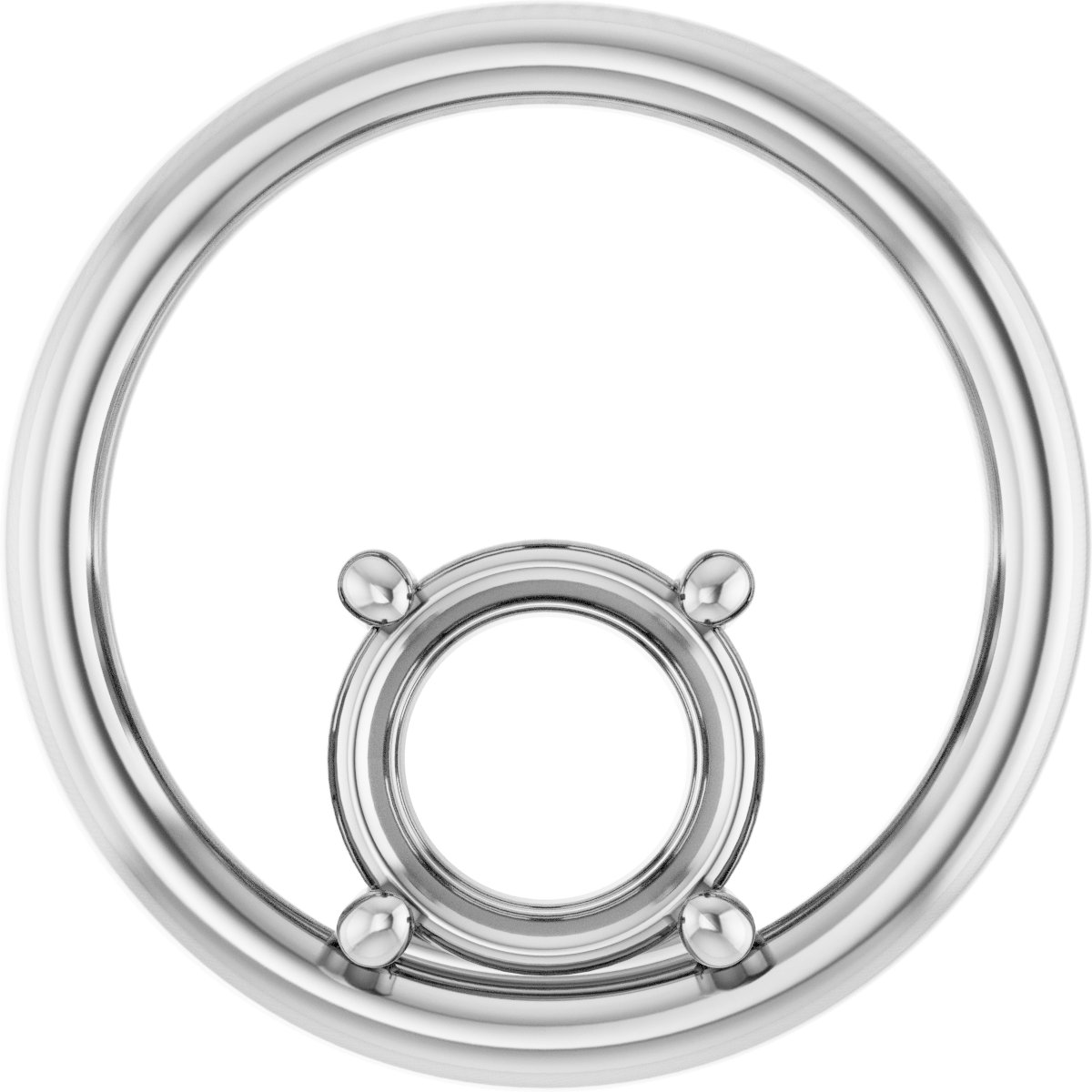 Solitaire Circle Pendant