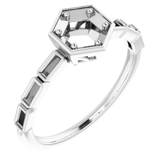 Accented Engagement Ring or Band