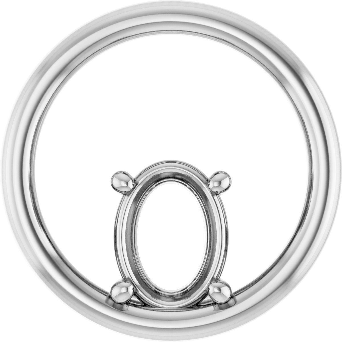 Solitaire Circle Pendant
