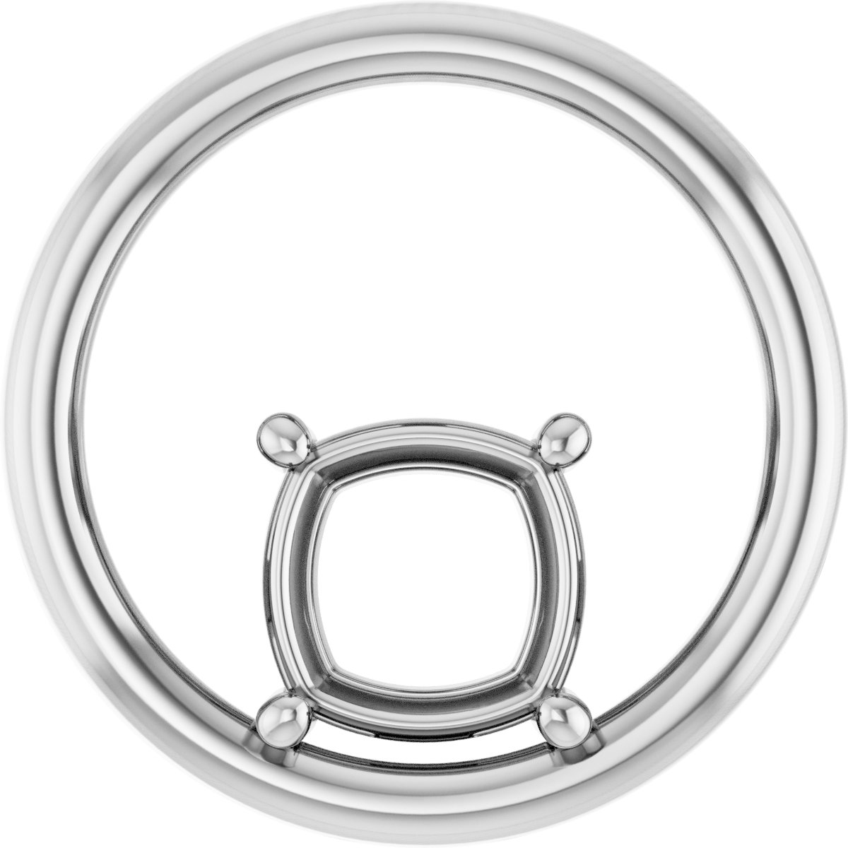 Solitaire Circle Pendant