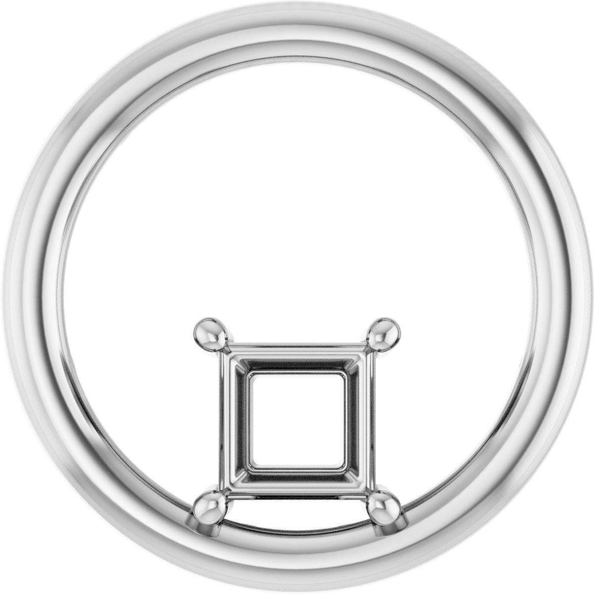 Solitaire Circle Pendant