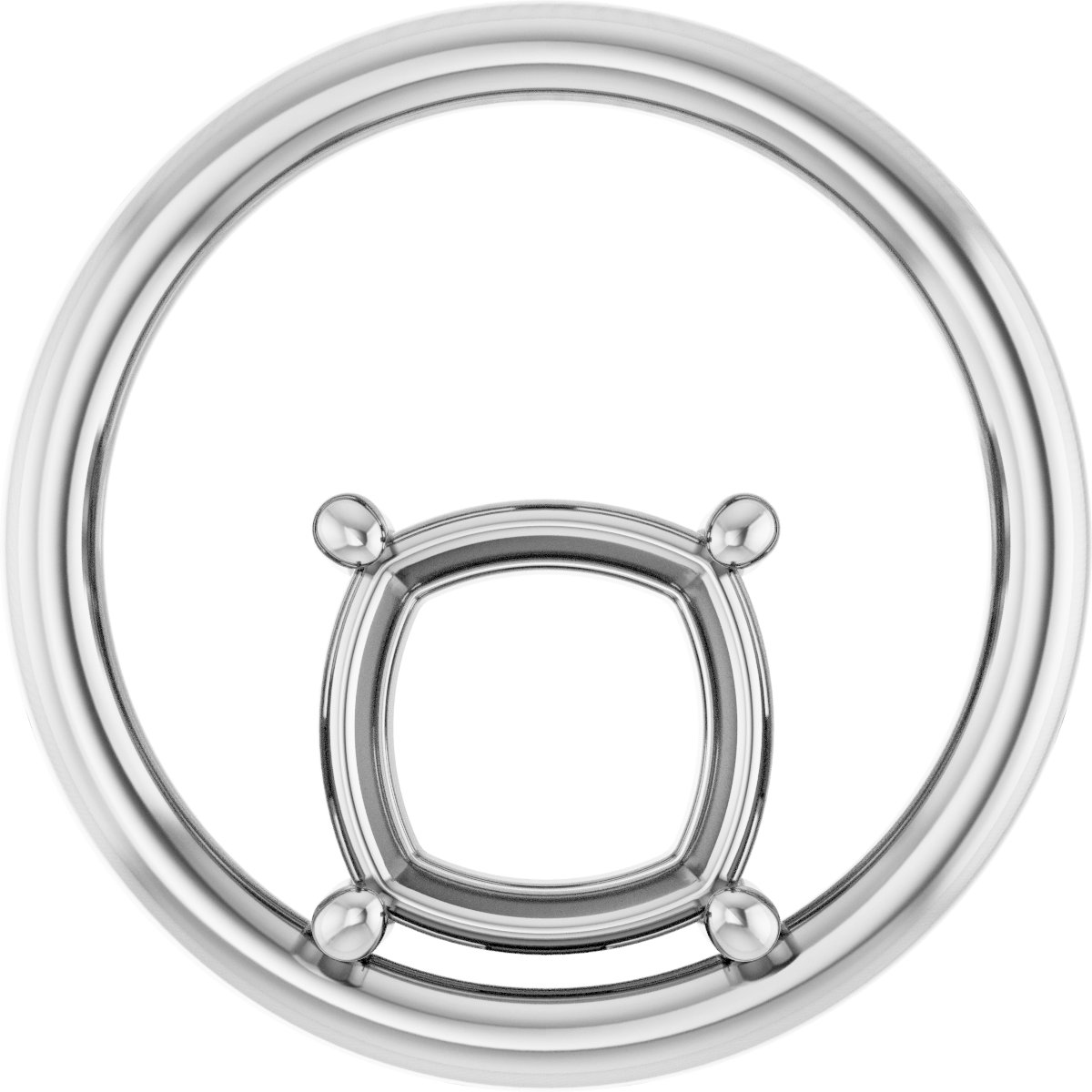 Solitaire Circle Pendant