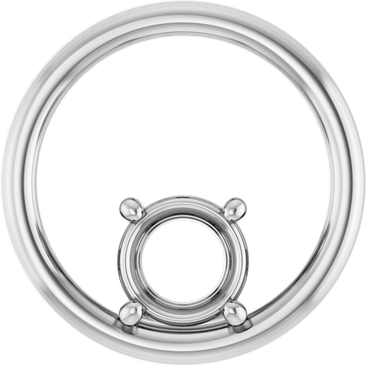 Solitaire Circle Pendant
