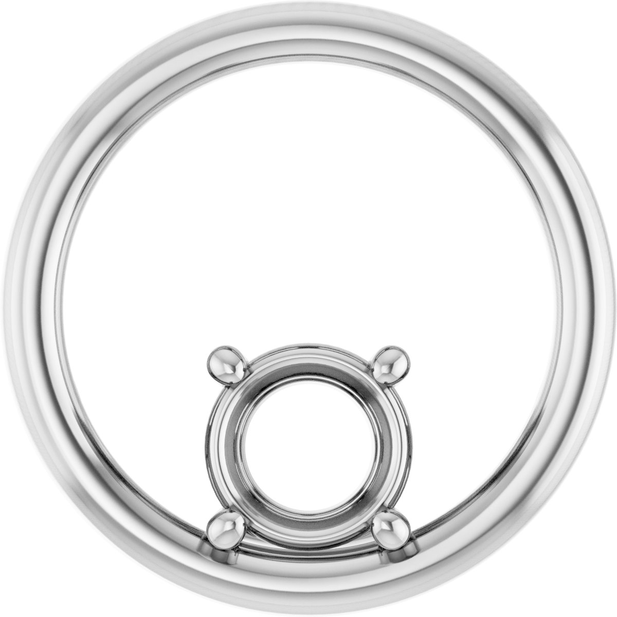 Solitaire Circle Pendant