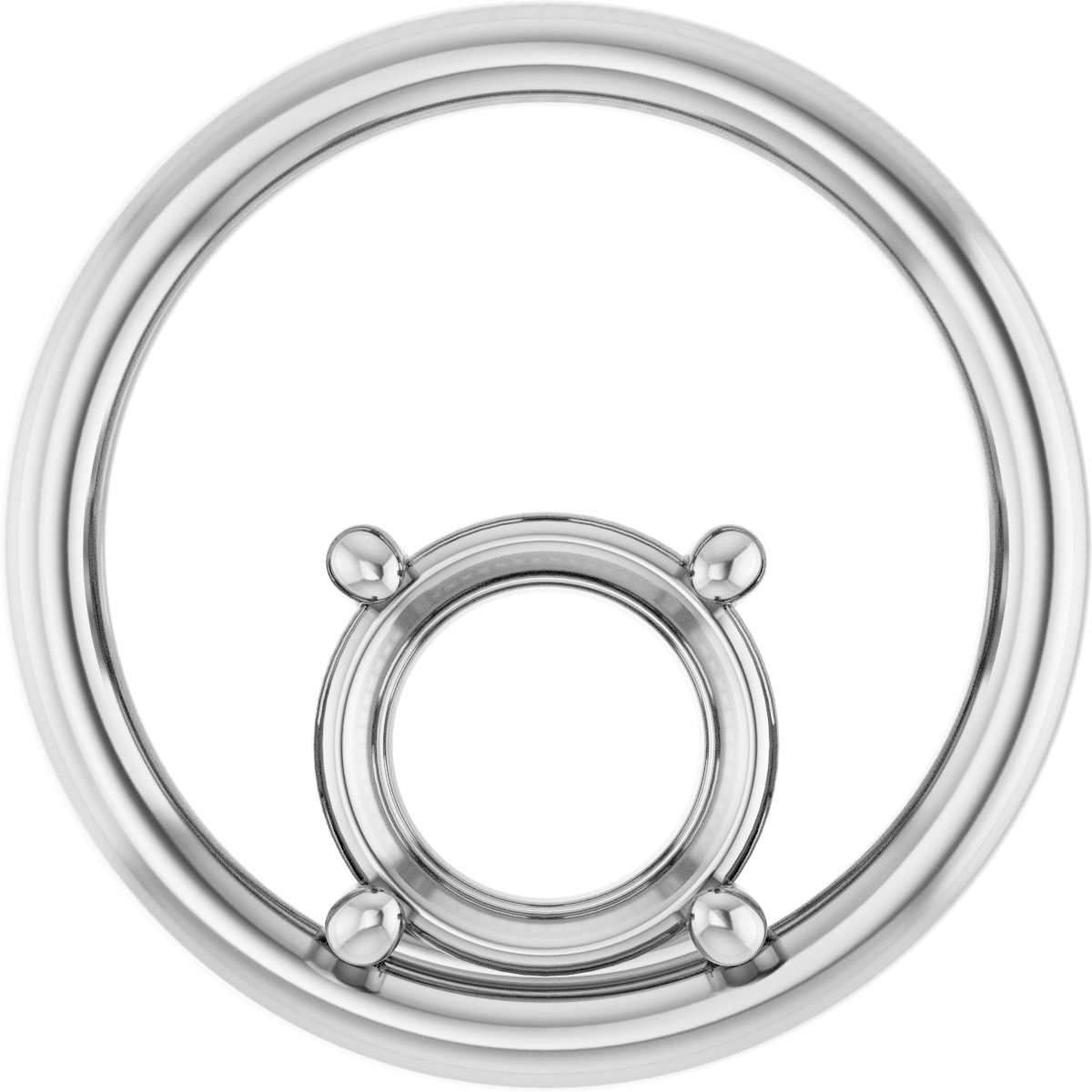 Solitaire Circle Pendant