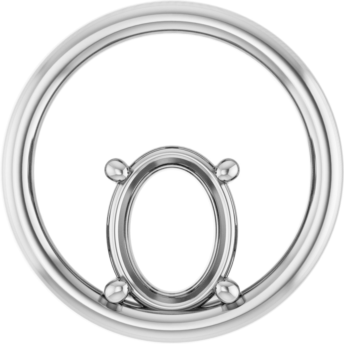 Solitaire Circle Pendant