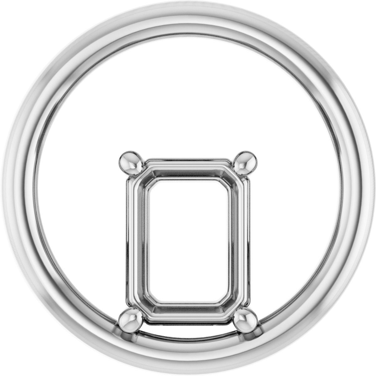 Solitaire Circle Pendant