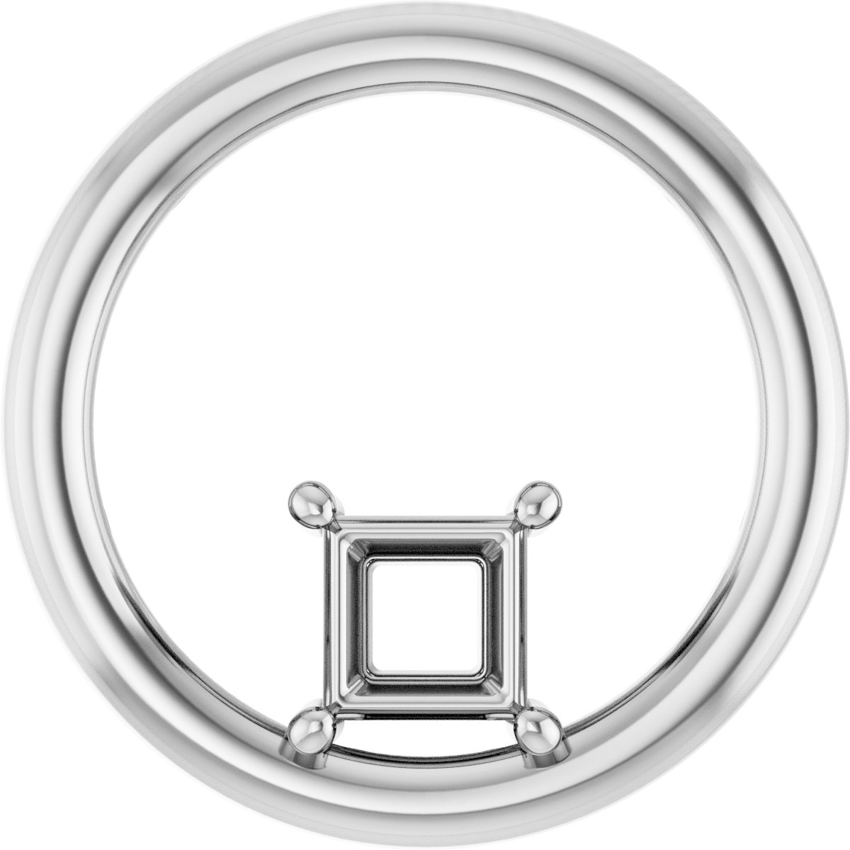 Solitaire Circle Pendant