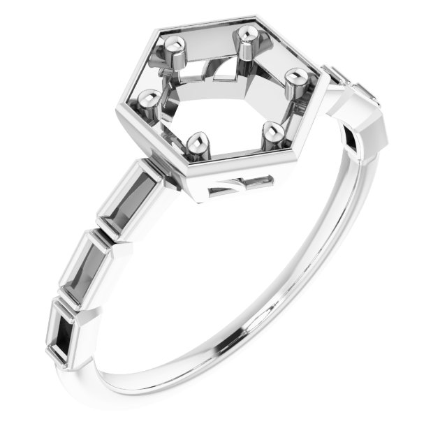 Accented Engagement Ring or Band